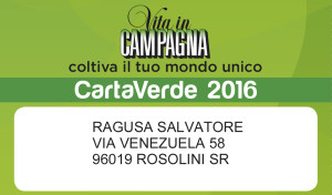 Vita in campagna carta verde e coupons